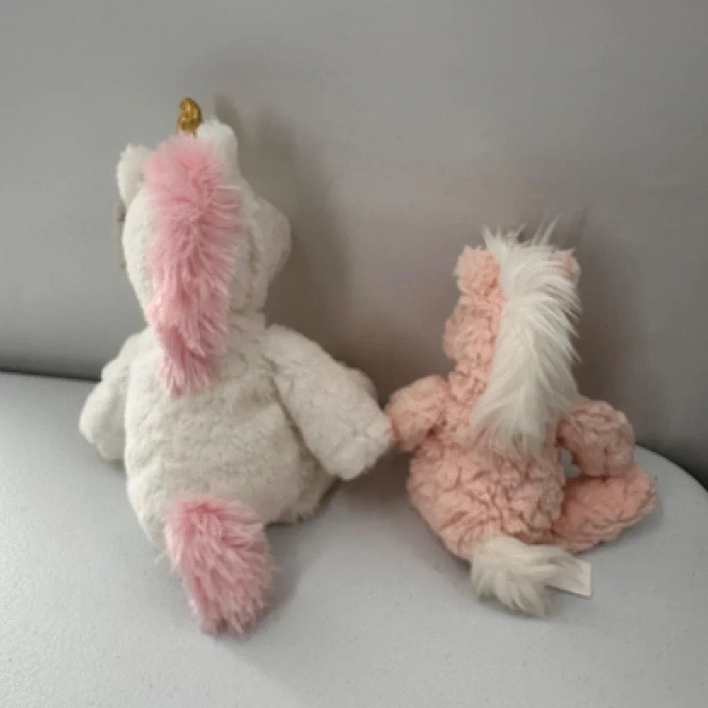 Mary Meyer Unicorn Plush Set -‎ White & Pink Soft Toy Bundle Girls Room Decor